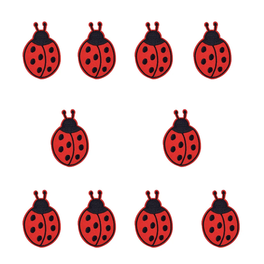 Embroidery Lady Bug - Naszywki na ubrania naprasowywane aplikacje owady