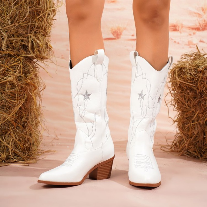 Damskie botki do połowy łydki  – Embroidery Online recenzja i cena