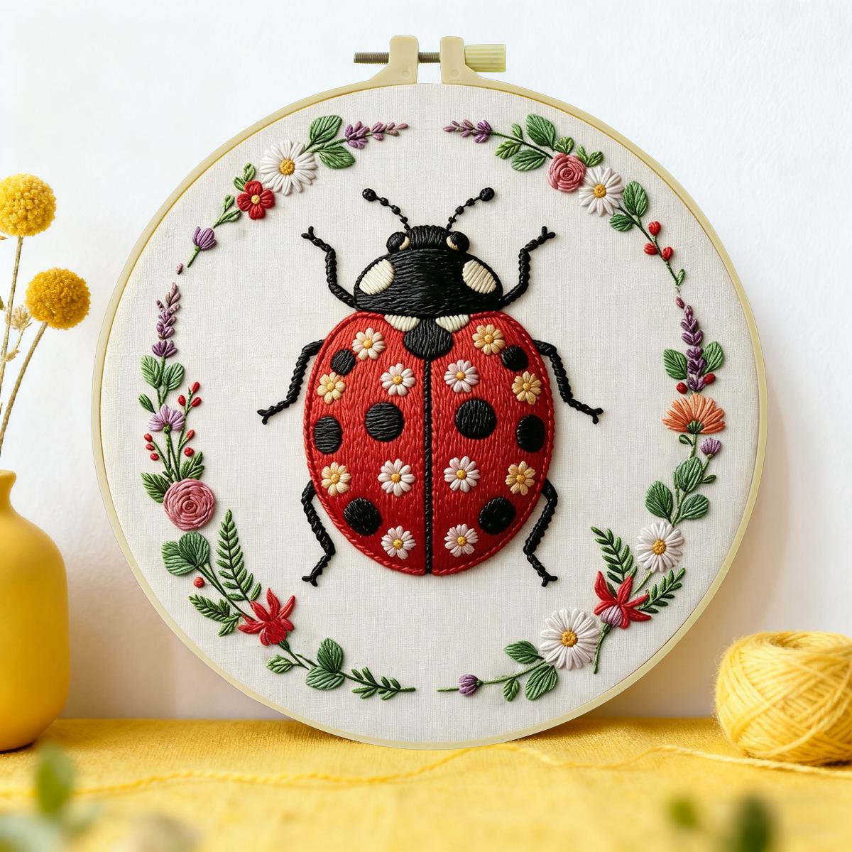 1 szt. 20X20CM/15X15CM 7.87/6. – Embroidery Lady Bug recenzja i cena