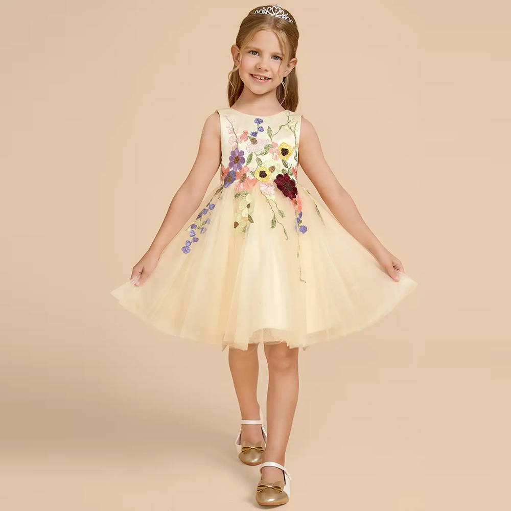 Sukienki dla dziewczynek z żół – Embroidery Yellow Dress recenzja i cena