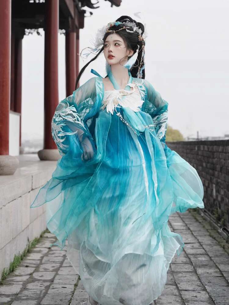 Nowa Pawia Hanfu Damska Moda C – Embroidery Cotton Shirt recenzja i cena